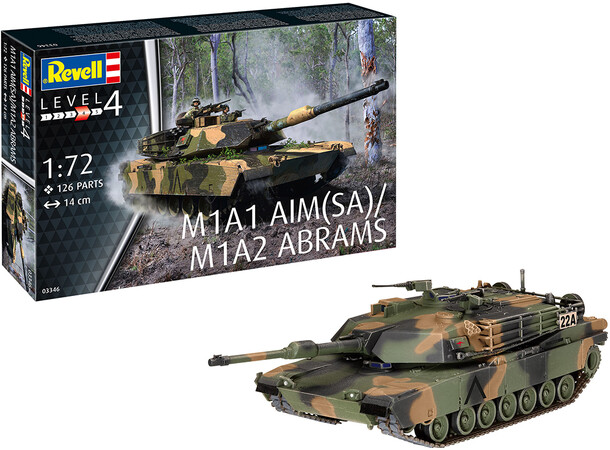 M1A1 Aim SA / M1A2 Abrams Revell 1:72 Byggesett