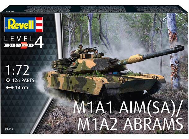M1A1 Aim SA / M1A2 Abrams Revell 1:72 Byggsats 
