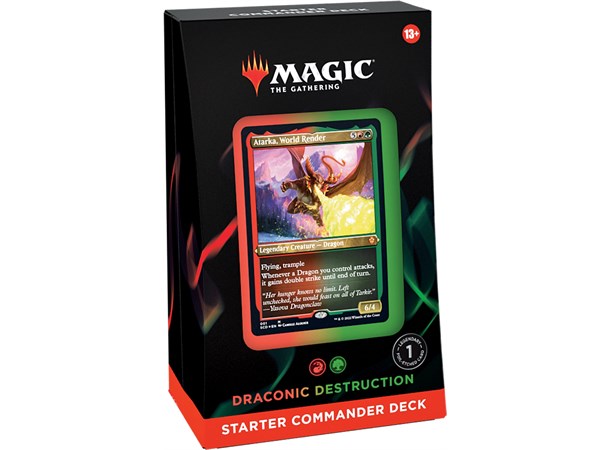 Magic Starter Commander Deck Draconic De Draconic Destruction - Rød/Grønn 