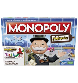 Monopoly Verdensreise Brettspill - Norsk 