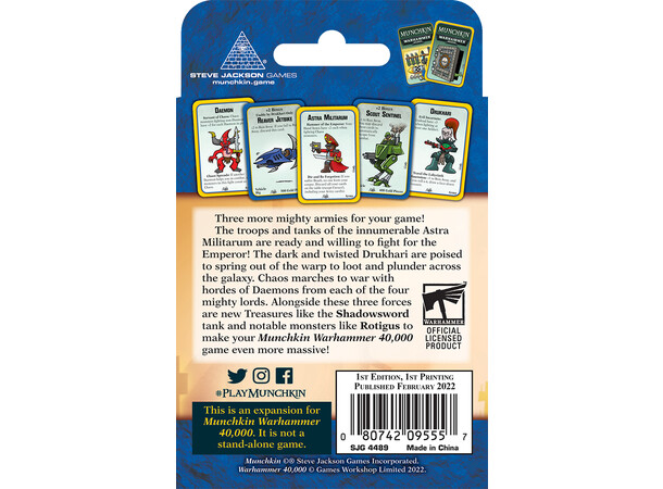 Munchkin Warhammer 40K Rank & Vile Exp Utvidelse til Munchkin Warhammer 40K 