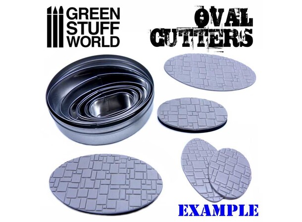 Oval Cutters for Bases (6 stk) Green Stuff World 