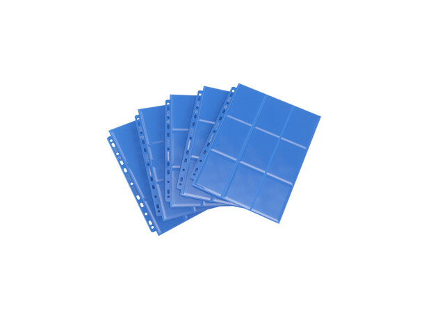 Plastficka 18-Pocket Side Load Blå x50 Gamegenic - Passar Double Sleeve 