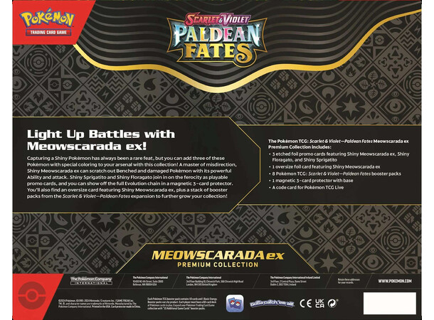 Pokemon Paldean Fates Premium Meowscara Premium Collection - Meowscarada ex