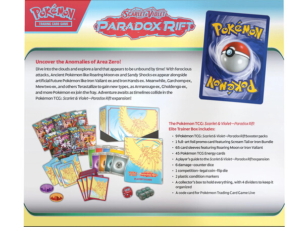 Pokemon Paradox Rift Elite Trainer BLÅ Scarlet & Violet 4 - Roaring Moon 