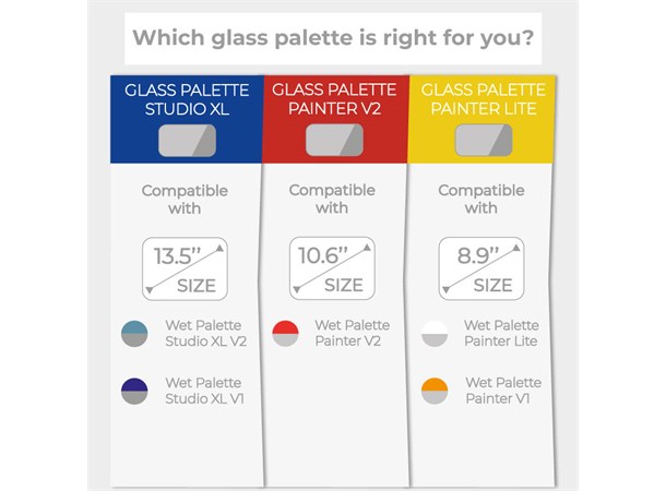 RedGrass Glass Palette Studio XL 289 x 189mm