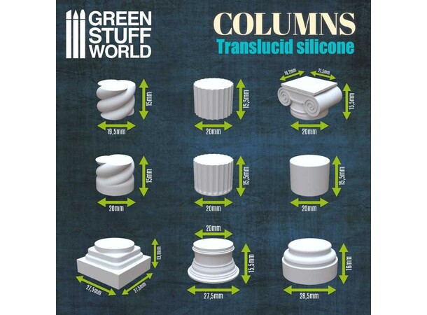 Silicone Molds Columns Green Stuff World