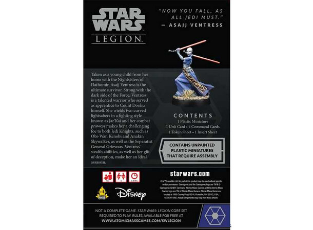 Star Wars Legion Asajj Ventress Exp Expansion till Star Wars Legion 