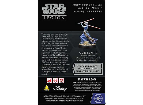 Star Wars Legion Asajj Ventress Exp Utvidelse til Star Wars Legion