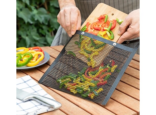 Teflon grillpåsar 2st - 24x28cm Perfekt för grönsaker och mindre föremål 