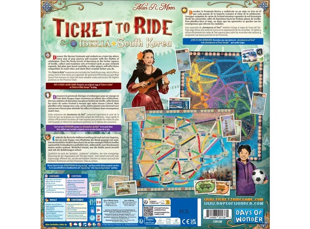 Ticket to Ride Map Coll 8 Iberia/Korea Expansion till Ticket to Ride 