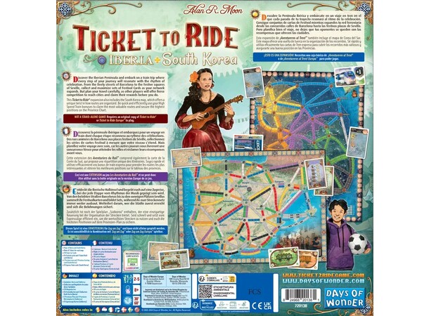 Ticket to Ride Map Coll 8 Iberia/Korea Utvidelse til Ticket to Ride