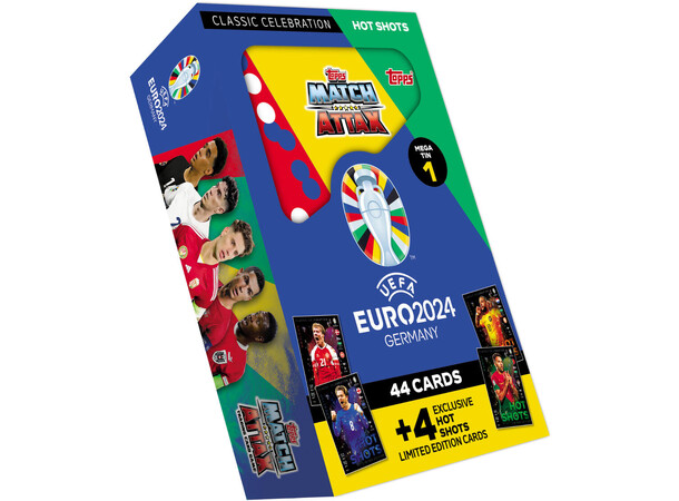 UEFA Euro 2024 Mega Tin 1 Blå Match Attax - Hot Shots
