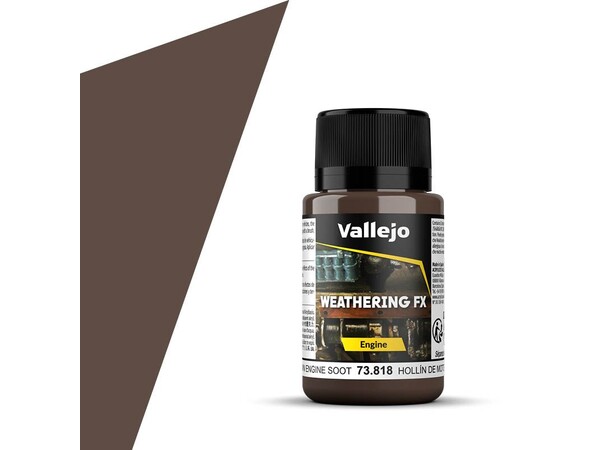 Vallejo Engine Brown Engine Soot - 40ml Weathering Effects - Acrylic 