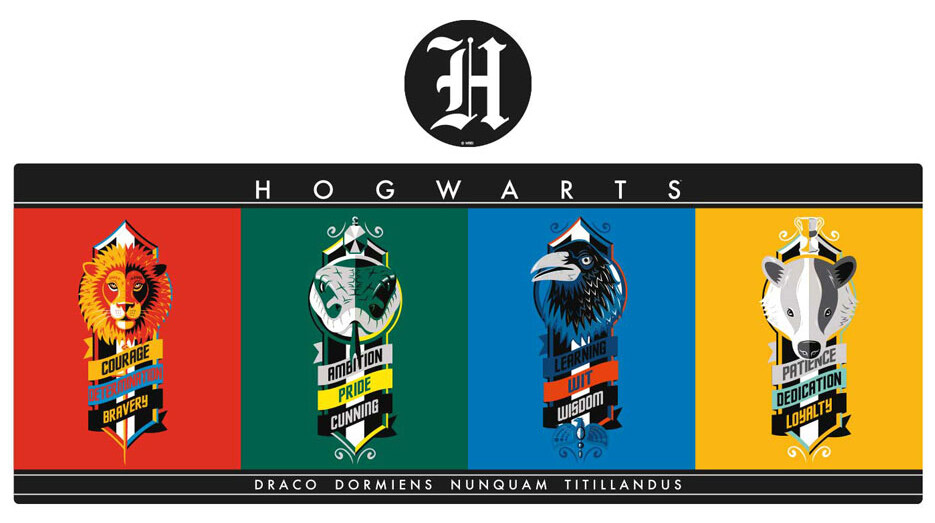 Harry Potter Desk Pad 80x30 cm Inkluderer Coaster