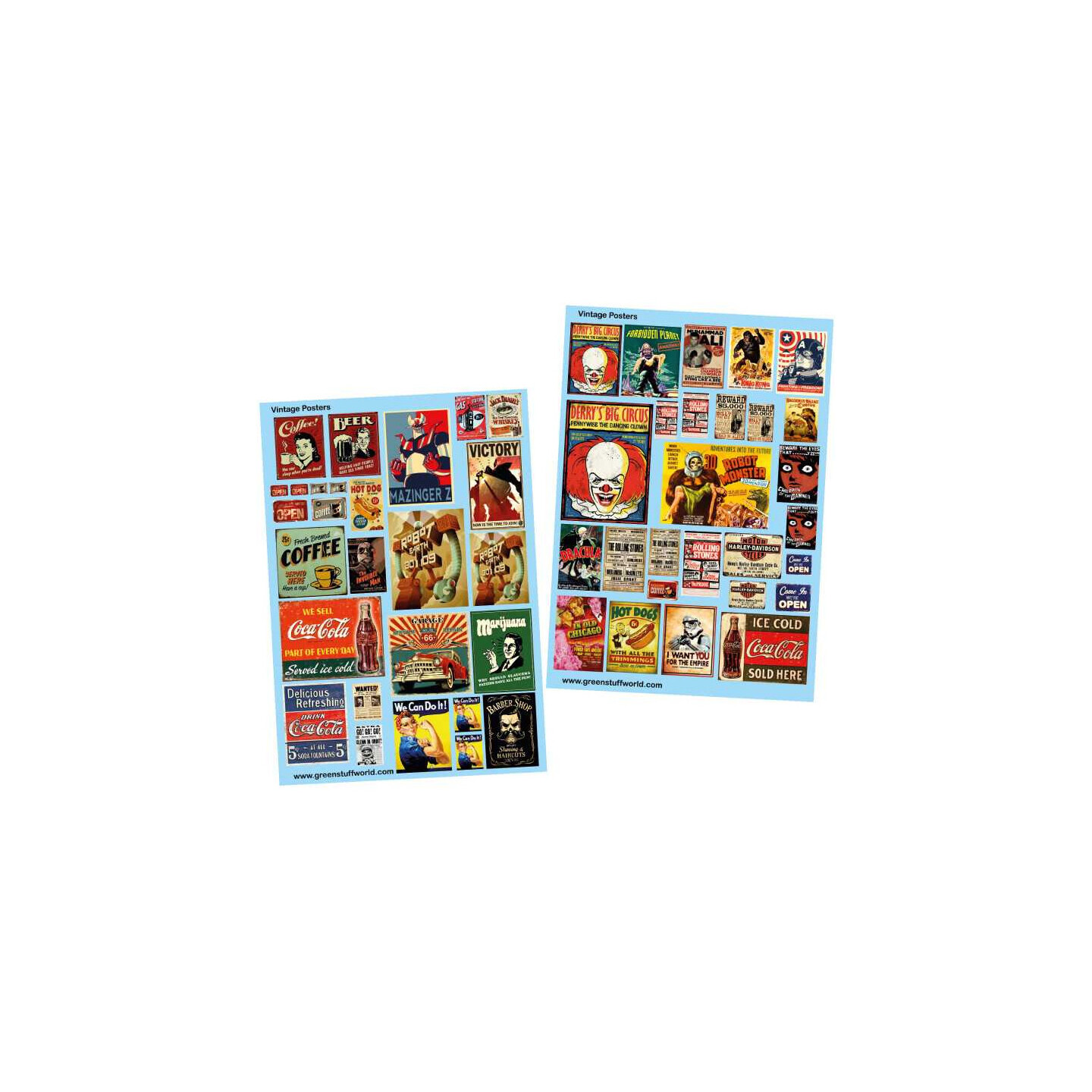 Waterslide Decals - Vintage Posters Green Stuff World