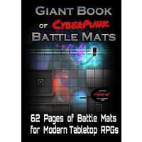 Book of Battlemats GIANT Cyberpunk Spiralbunden - 2,5 cm rutnät