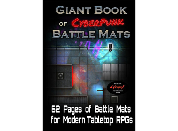 Book of Battlemats GIANT Cyberpunk Spiralbunden - 2,5 cm rutnät 