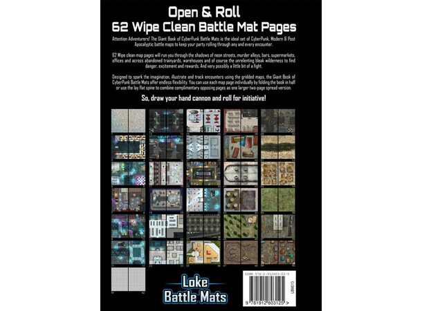 Book of Battlemats GIANT Cyberpunk Spiralbunden - 2,5 cm rutnät 