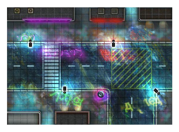 Book of Battlemats GIANT Cyberpunk Spiralbunden - 2,5 cm rutnät 