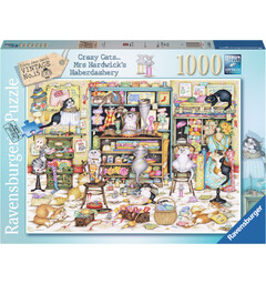 Crazy Cats Haberdashery 1000 biter Puslespill - Ravensburger Puzzle