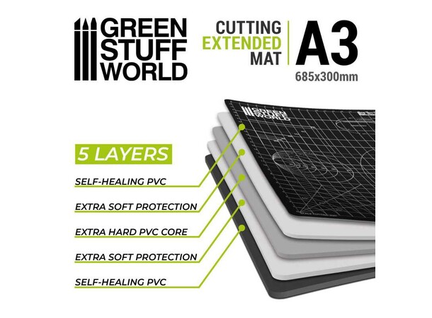 Cutting Mat Extended A3 - 685x300mm Green Stuff World