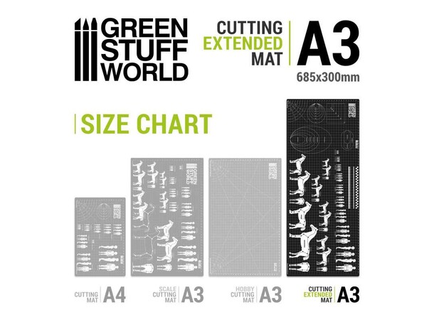 Cutting Mat Extended A3 - 685x300mm Green Stuff World