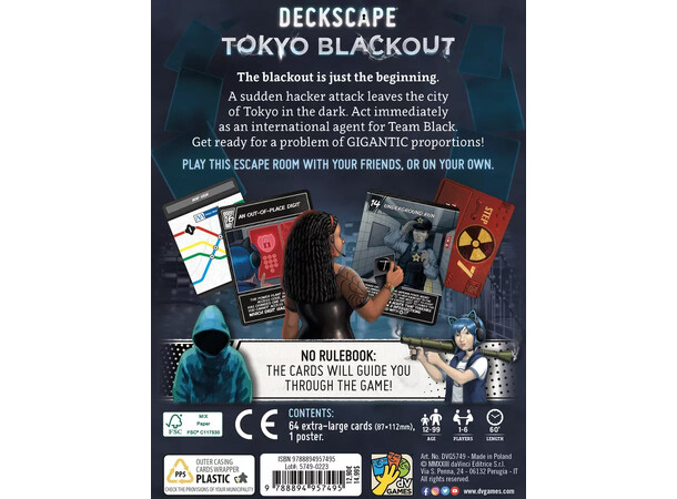 Deckscape Tokyo Blackout Brettspill