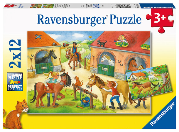 En dag i stallen Puslespill 2x12 biter Ravensburger Puzzle