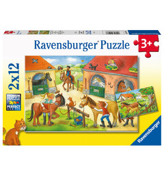En dag i stallen Puslespill 2x12 biter Ravensburger Puzzle