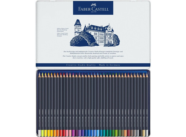Faber Castell Goldfaber Färgpennor 36 färgpennor i plåtask 