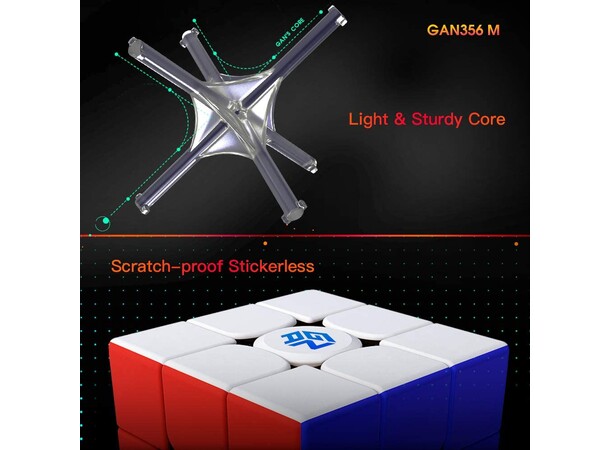 GAN356 M Standard Stickerless Speed Cube 