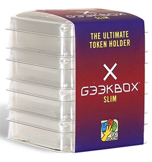Geekbox Token Holder Slim - 4 stk Oppbevaringsboks til brikker/terninger++ 