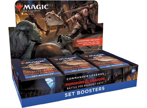 Magic Battle Baldurs Gate Set Display Commander Legends D&D - 18 boosterpakker