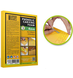Phenolic Carving Foam 4mm - A5 (2 st) Green Stuff World