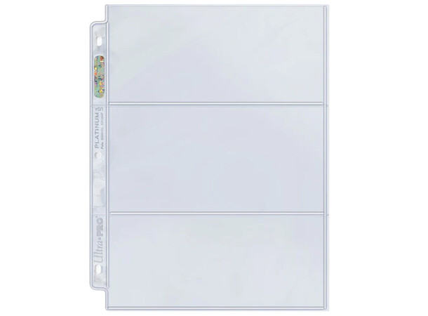 Plastficka 3-Pocket - 100 st Ultra Pro Premium Pages 