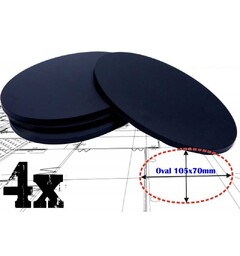 Plastic Bases - Oval 105x70mm (4 stk) Green Stuff World