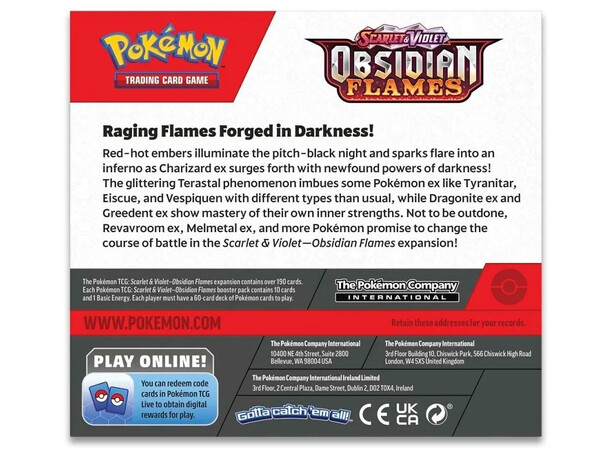 Pokemon Obsidian Flames Booster Box