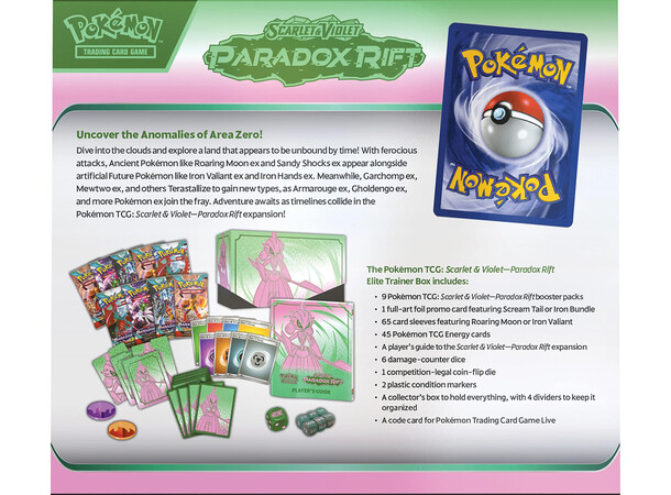 Pokemon Paradox Rift Elite Trainer GRØNN Scarlet & Violet 4 - Iron Valiant 