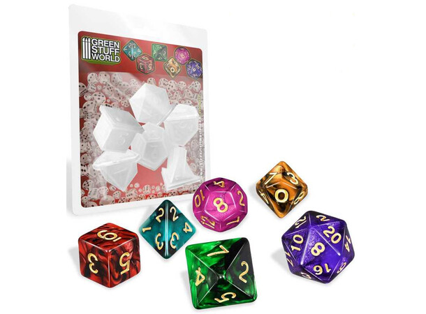 RPG Dice Moulds (6 st) Green Stuff World 