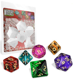 RPG Dice Moulds (6 stk) Green Stuff World
