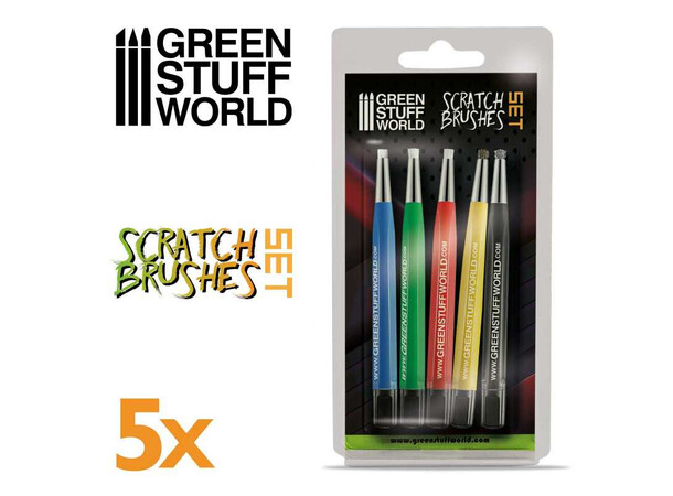 Scratch Brushes Set - 5 st Green Stuff World 