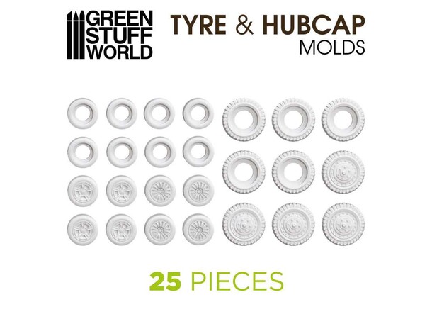 Silicone Molds Tyres and Hubcaps Green Stuff World 