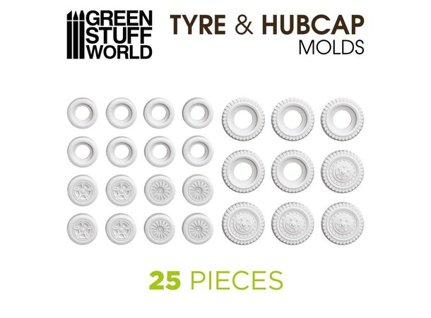 Silicone Molds Tyres and Hubcaps Green Stuff World