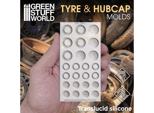 Silicone Molds Tyres and Hubcaps Green Stuff World 