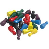 Träspelpjäser 24mm Assorterade 120st 6 färger
