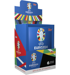 UEFA Euro 2024 STICKERS Booster Box Topps Sticker Display Klistremerker