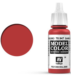 Vallejo Model Color Dark Vermilion 17ml Tilsvarer XF-7