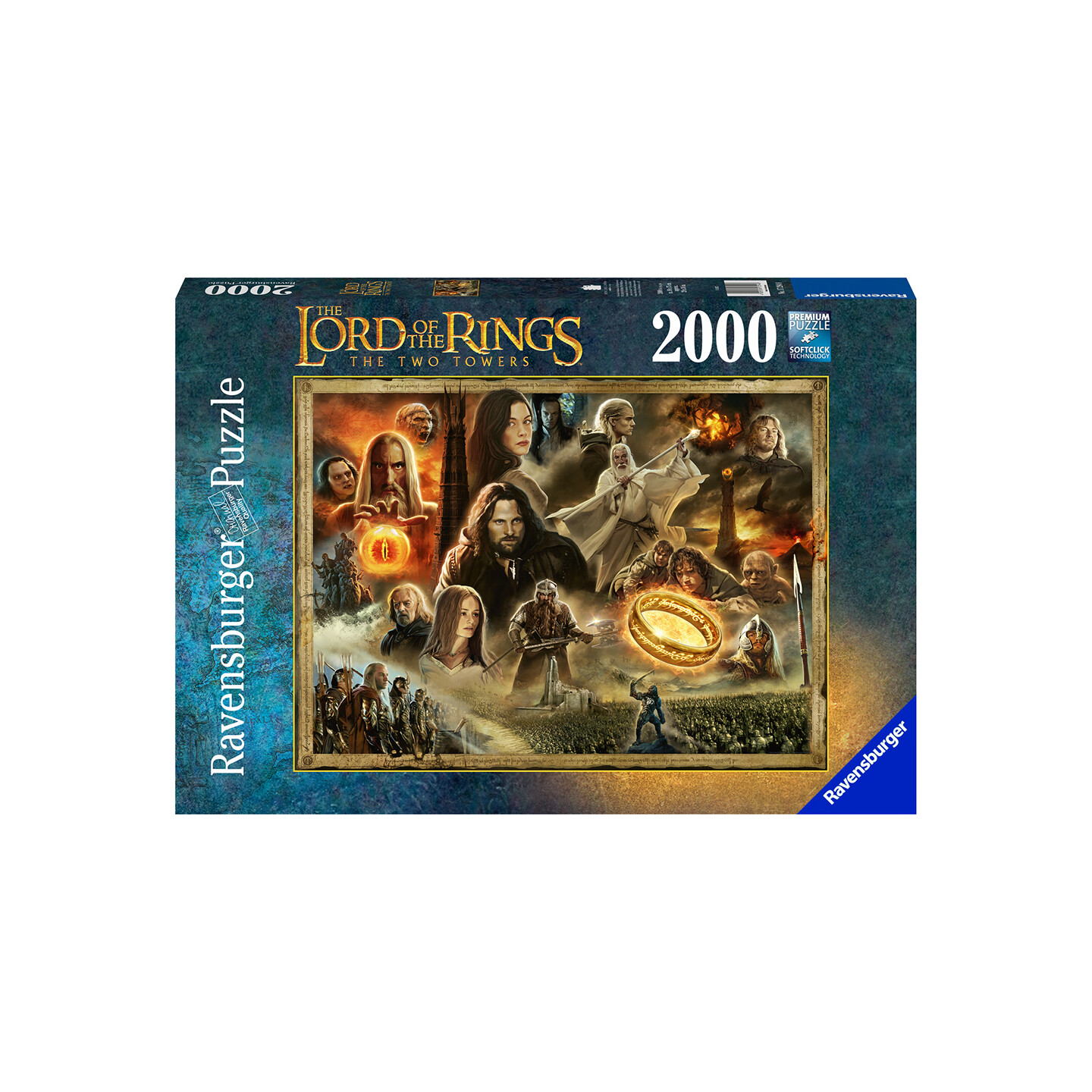 LotR The Two Towers 2000 biter Ravensburger Puzzle Puslespill