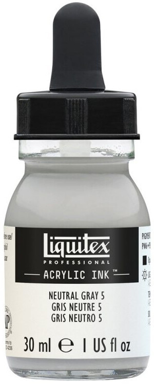 Ink Acrylic Neutral Grey 5 Liquitex 599 - 30 ml
